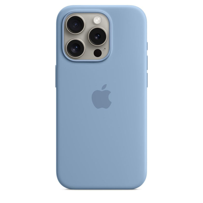 Apple - Back Cover For Mobile Phone - Magsafe Compatibility - Silicone - Winter Blue - For Iphone 15 Pro