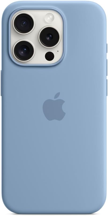 Apple - Back Cover For Mobile Phone - Magsafe Compatibility - Silicone - Winter Blue - For Iphone 15 Pro