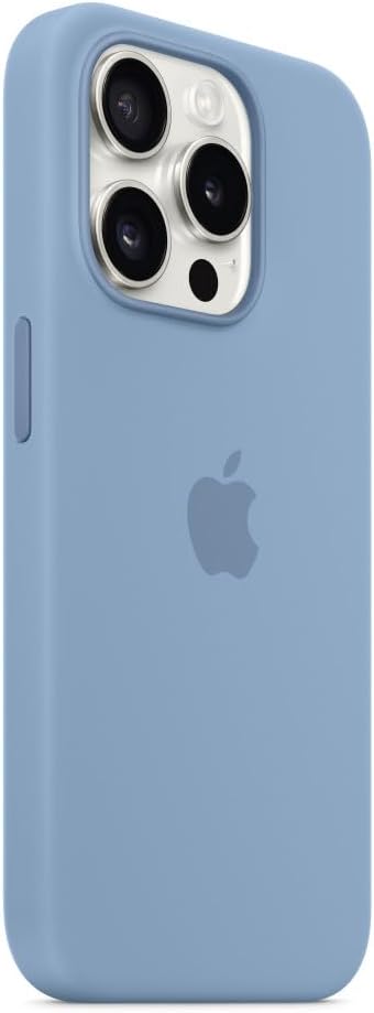 Apple - Back Cover For Mobile Phone - Magsafe Compatibility - Silicone - Winter Blue - For Iphone 15 Pro