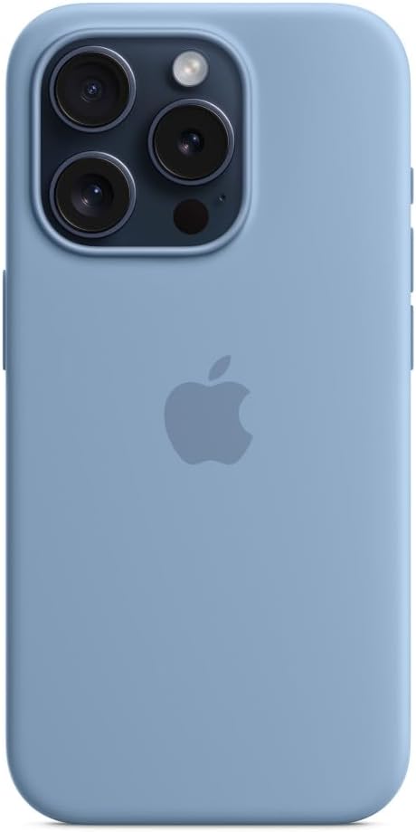 Apple - Back Cover For Mobile Phone - Magsafe Compatibility - Silicone - Winter Blue - For Iphone 15 Pro