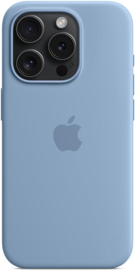 Apple - Back Cover For Mobile Phone - Magsafe Compatibility - Silicone - Winter Blue - For Iphone 15 Pro