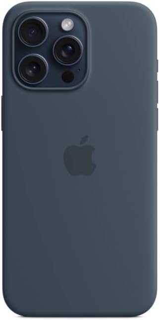 Apple - Back Cover For Mobile Phone - Magsafe Compatibility - Silicone - Storm Blue - For Iphone 15 Pro Max