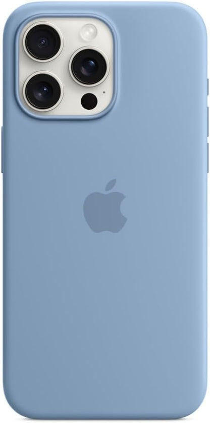 Apple - Back Cover For Mobile Phone - Magsafe Compatibility - Silicone - Winter Blue - For Iphone 15 Pro Max