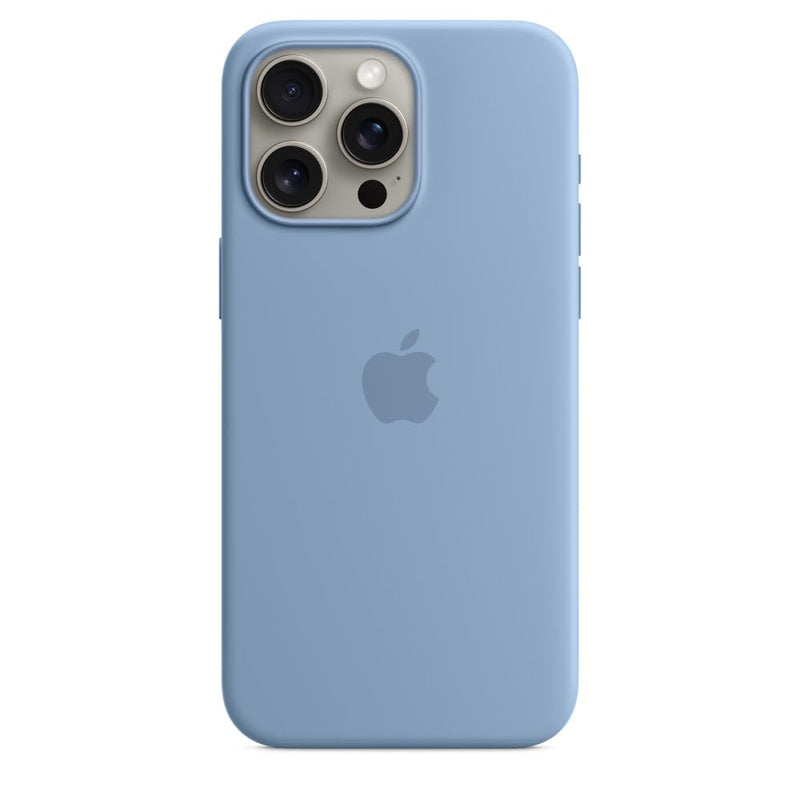 Apple - Back Cover For Mobile Phone - Magsafe Compatibility - Silicone - Winter Blue - For Iphone 15 Pro Max