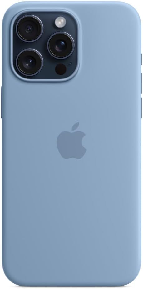 Apple - Back Cover For Mobile Phone - Magsafe Compatibility - Silicone - Winter Blue - For Iphone 15 Pro Max