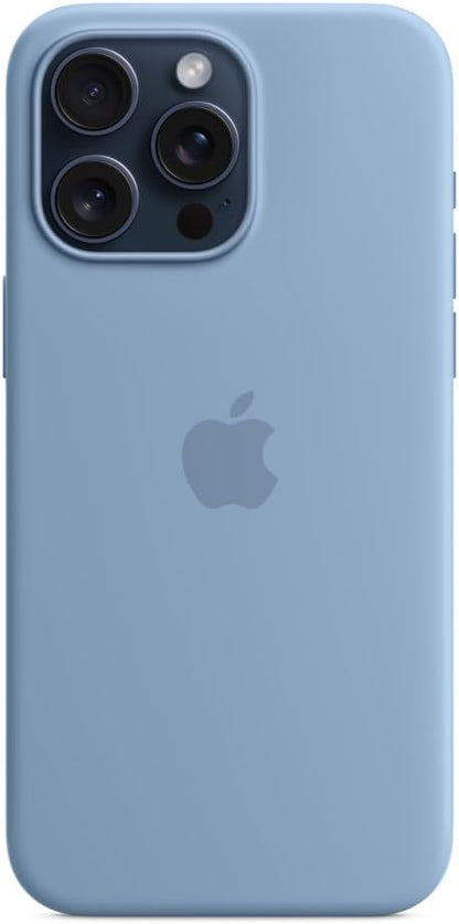Apple - Back Cover For Mobile Phone - Magsafe Compatibility - Silicone - Winter Blue - For Iphone 15 Pro Max