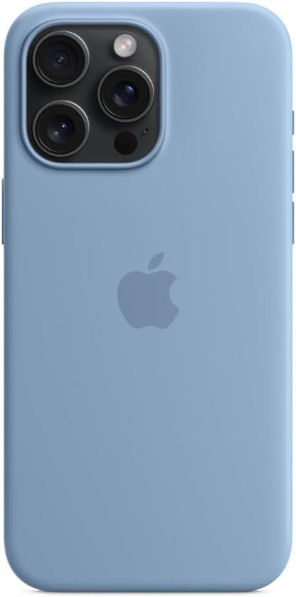 Apple - Back Cover For Mobile Phone - Magsafe Compatibility - Silicone - Winter Blue - For Iphone 15 Pro Max