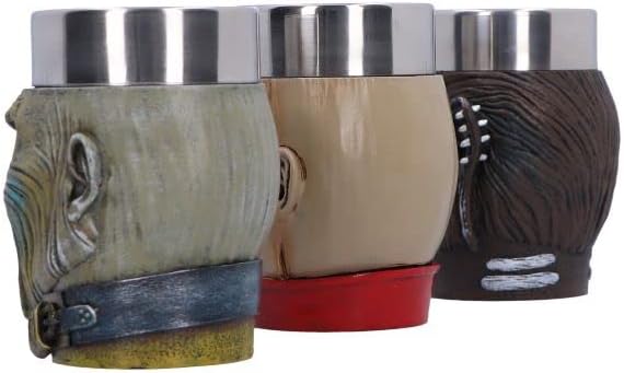 Nemesis Now Iron Maiden Eddie - Set di bicchierini da liquore, 9 cm, in resina e acciaio inossidabile, multicolore, con licenza ufficiale Iron Maiden, set di bicchierini da shot Eddie, in resina