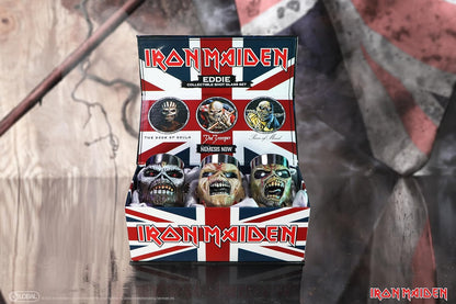 Nemesis Now Iron Maiden Eddie - Set di bicchierini da liquore, 9 cm, in resina e acciaio inossidabile, multicolore, con licenza ufficiale Iron Maiden, set di bicchierini da shot Eddie, in resina