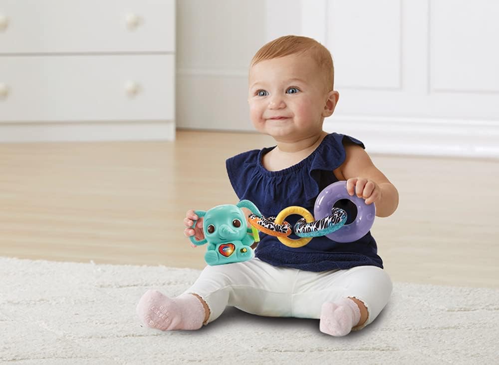 VTech 3 in 1 Stack & Leather Elephant - Educational Toy - with Motion Sensor and Sound Effects - Discover Shapes - 6 to 36 Months