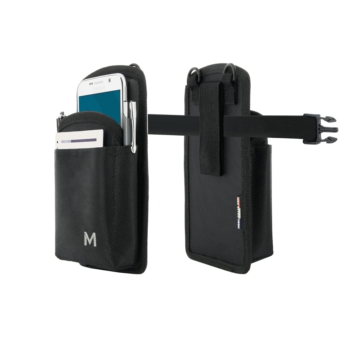 Mobilis Holster Case for 6-7 Inch Tablet with Belt - Maximum Tablet Size 17.5 x 8.5 x 2.5 cm - Black