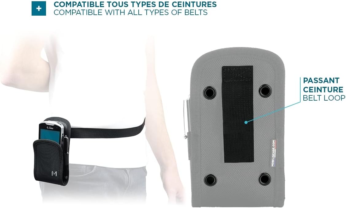 Mobilis Holster Case for 6-7 Inch Tablet with Belt - Maximum Tablet Size 17.5 x 8.5 x 2.5 cm - Black