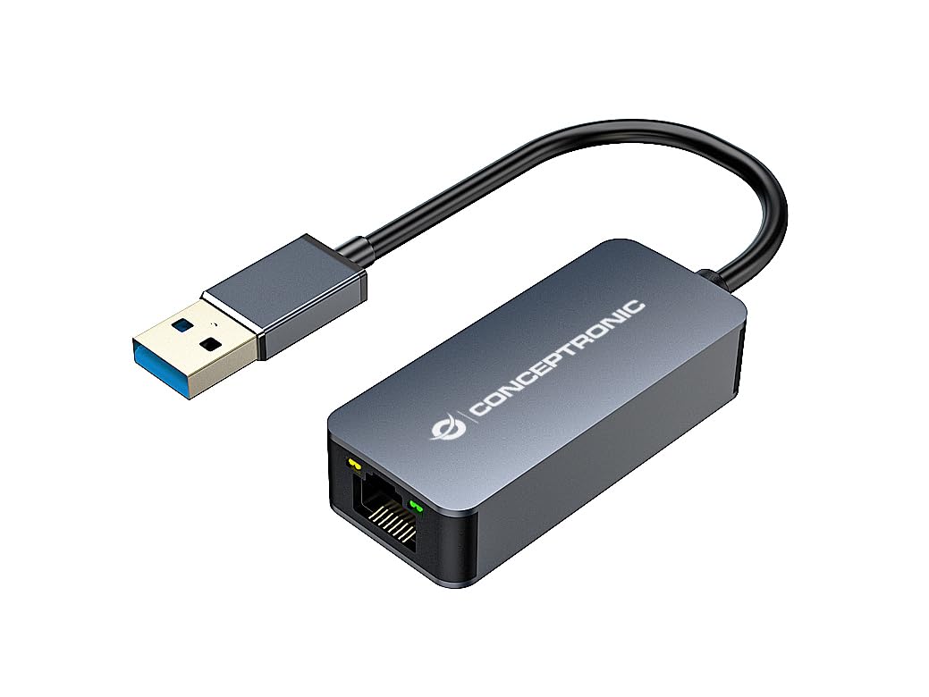 Conceptronic ABBY12G 2.5G Ethernet USB 3.0 Adapter Wake-on-LAN Compatible with Nintendo Switch