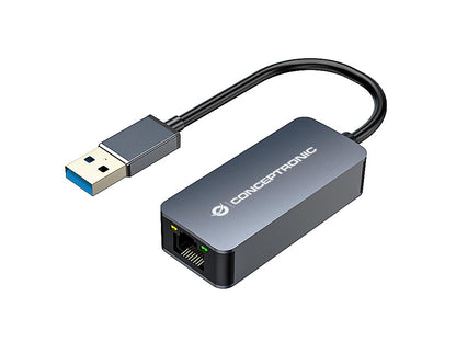 Conceptronic ABBY12G 2.5G Ethernet USB 3.0 Adapter Wake-on-LAN Compatible with Nintendo Switch