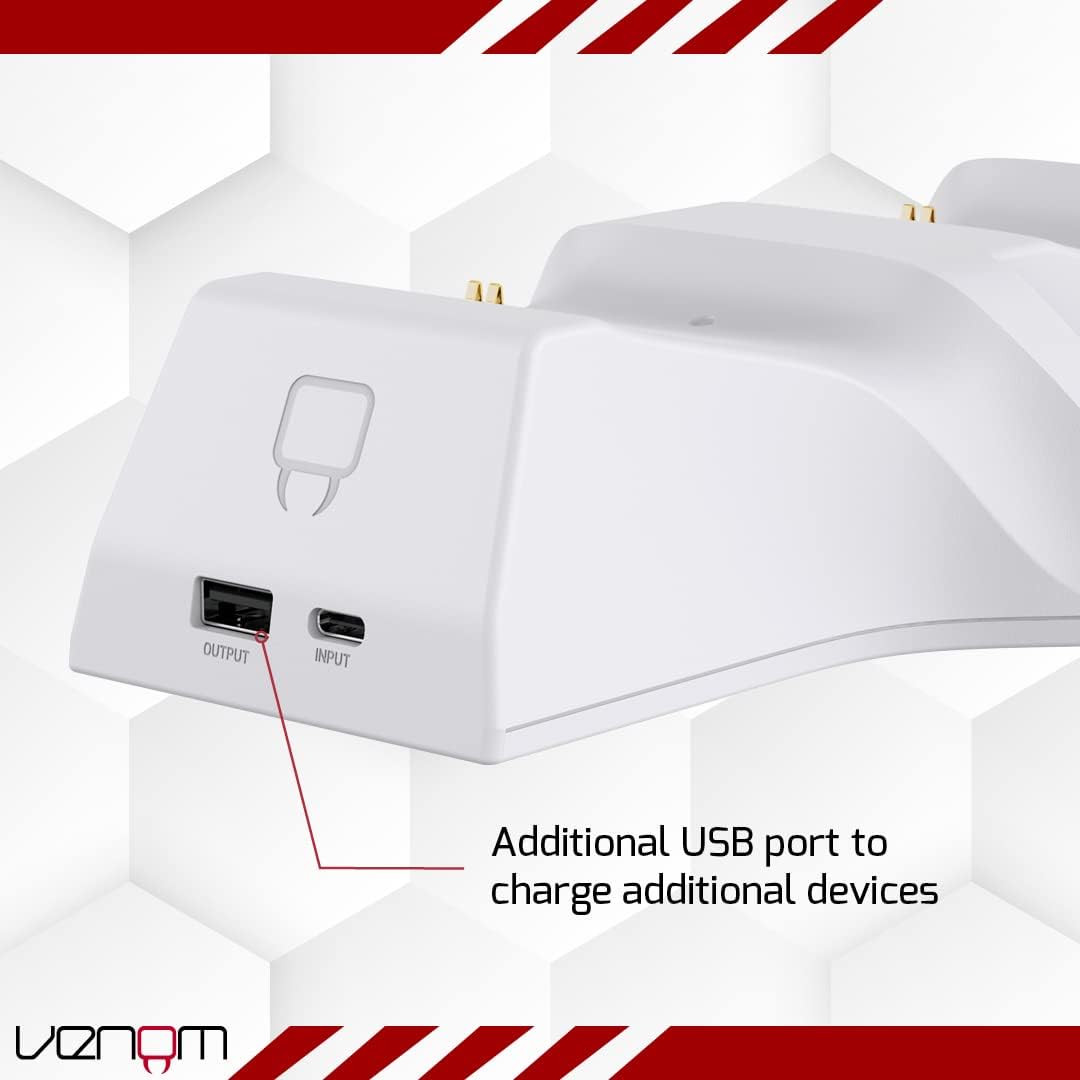 Venom Twin Charging Dock with 2 x Rechargeable Battery Packs - White (Xbox Series X & S / One) Twin Dock - White single