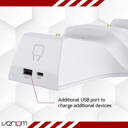 Venom Twin Charging Dock with 2 x Rechargeable Battery Packs - White (Xbox Series X & S / One) Twin Dock - White single