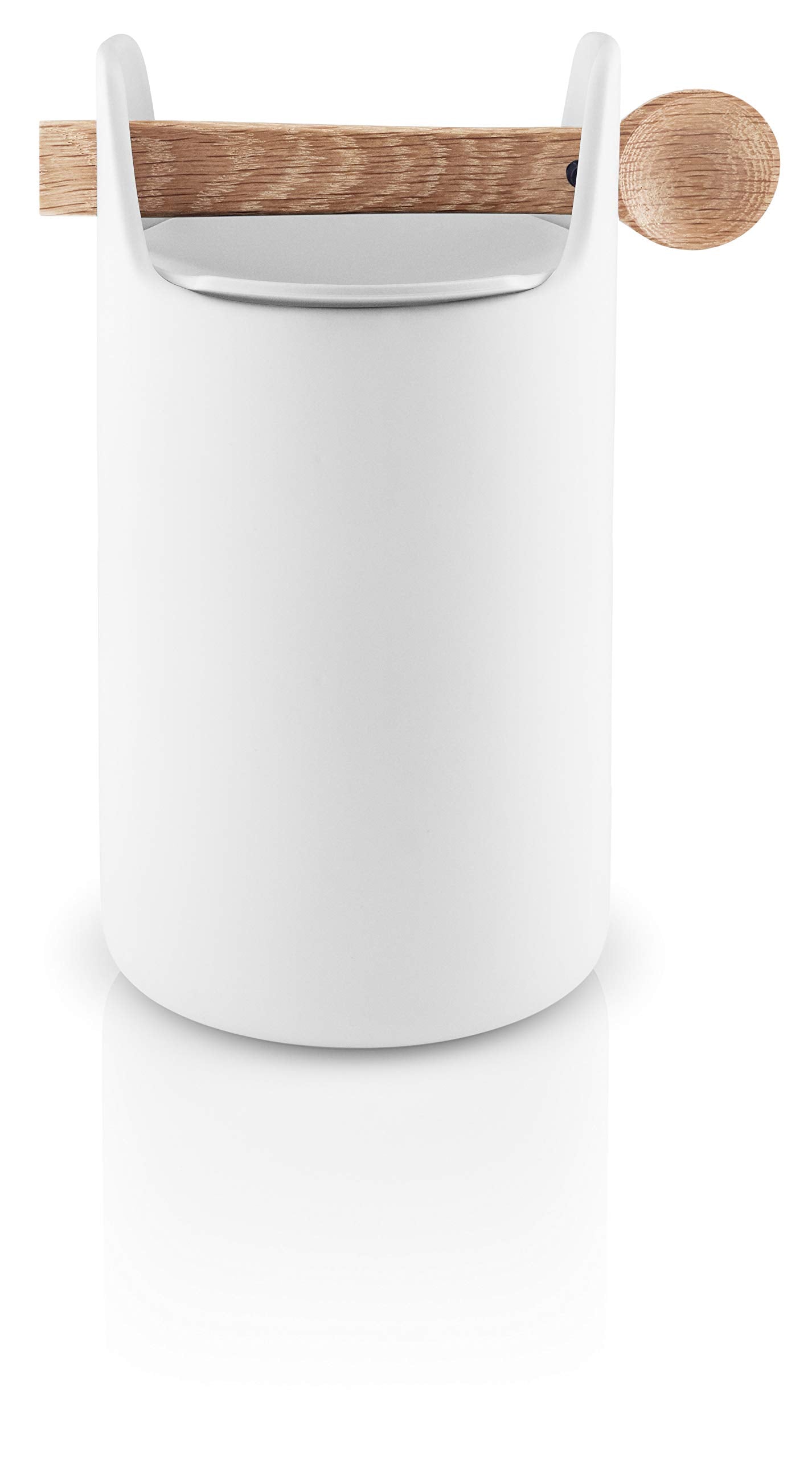 Voorraadpot / Organizer Met Lepel Hoog 20 Cm Wit
