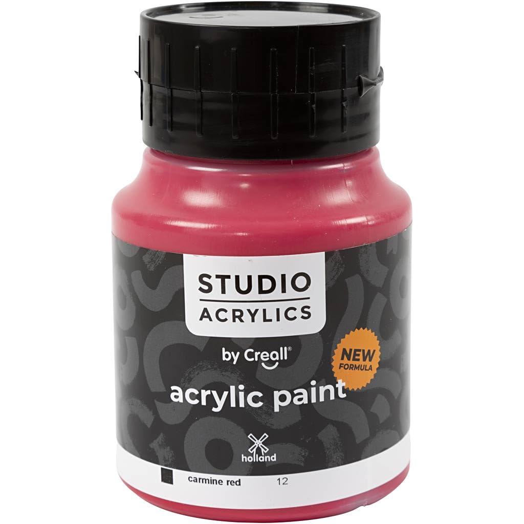 Creall Havo05012 500 ml 12 Carmine Red Havo Studio Acrylics Paint Bottle