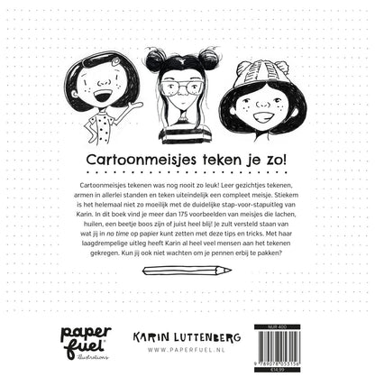 Cartoonmeisjes teken je zo!