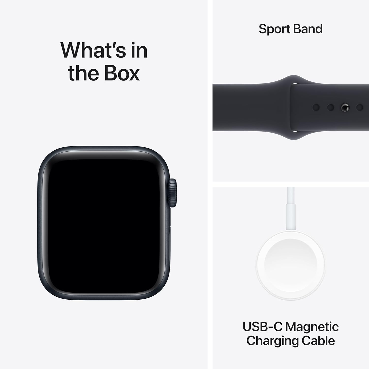 Apple Watch Se (Gps) - 2Nd Generation - 40 Mm - Midnight Aluminium - Smart Watch With Sport Band - Fluoroelastomer - Mid