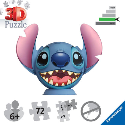 Ravensburger Disney Stitch 3D Jigsaw Puzzle for Children Age 6 Years Up - 72 Pieces - No Glue Required - Easter Gifts for Kids