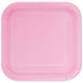 Unique 30880EU - Eco-Friendly Square Paper Plates - 18 cm - Baby Pink Colour - 16 Count (Pack of 1