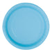 Unique- Platos de Papel Ecológicos-23 cm Azul Claro-Paquete, Color light blue, 16 unidades (30899EU