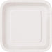 Unique 31052EU Eco-Friendly Square Paper Plates-23 cm-White Colour-14 Count (Pack of 1), Pack of 14