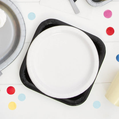 Unique 31056EU Eco-Friendly Paper Plates-23 cm-White Colour-16 Count (Pack of 1), Pack of 16