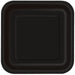 Unique 32028EU Eco-Friendly Square Paper Plates-18 cm-Black Colour-16 Count (Pack of 1), Pack of 16