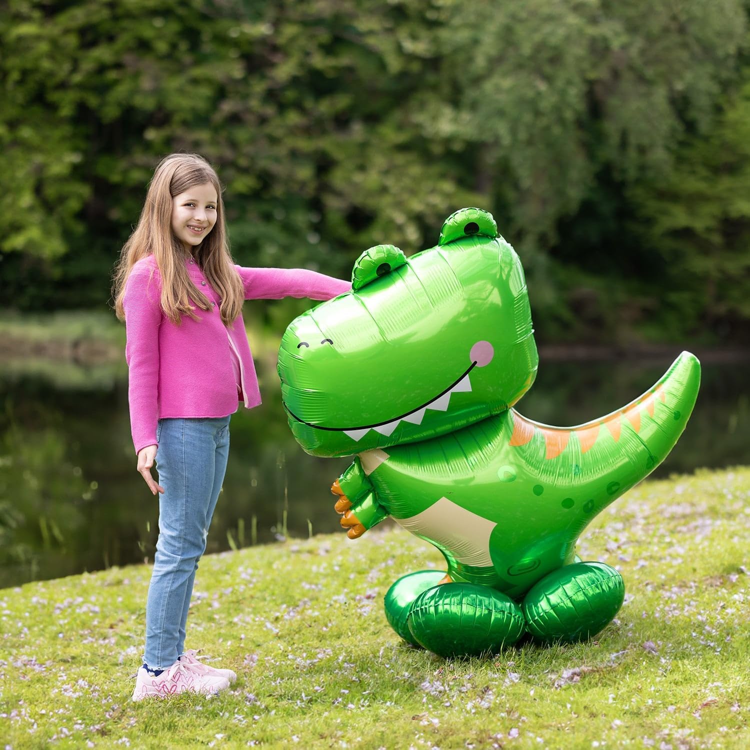 Amscan Anagram 4292311 - T-Rex Dinosaur AirLoonz Air-filled Foil Balloon - 54"