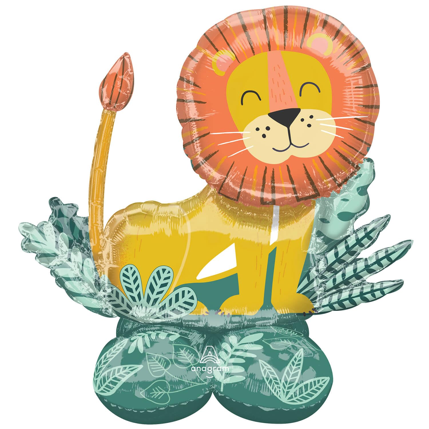 Amscan 4294011 - Airloonz Lion Rempli d'air Ballon en aluminium 114cm x 109cm