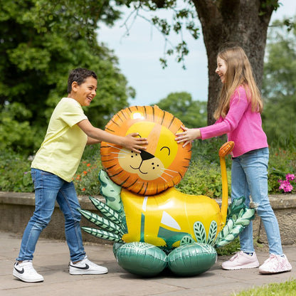 Amscan 4294011 - Airloonz Lion Rempli d'air Ballon en aluminium 114cm x 109cm