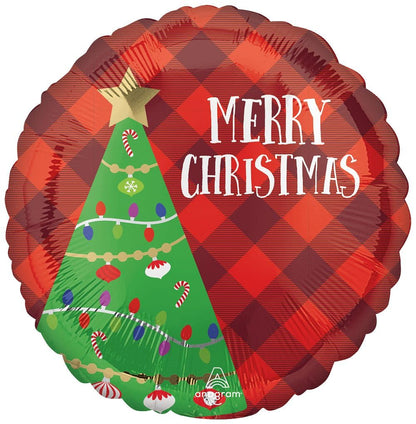 M.18'' FESTIVE CHRISTMAS TREE PLAID