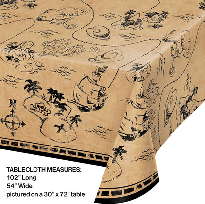 Plastic table cover Island Pirate Tablecloth 137cmX259cm