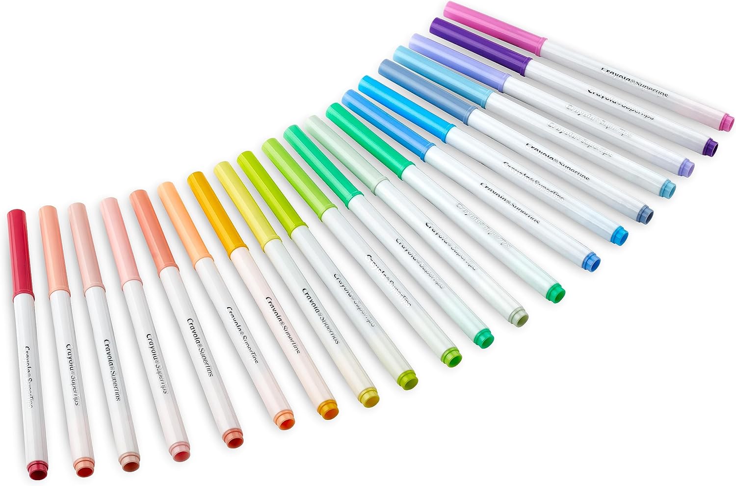 CRAYOLA Pastel SuperTips Washable Markers - Assorted Colours (Pack of 20) | Premium Felt Tip Pens That Can Easily Wash Off Skin and Clothing | For Ages 3+