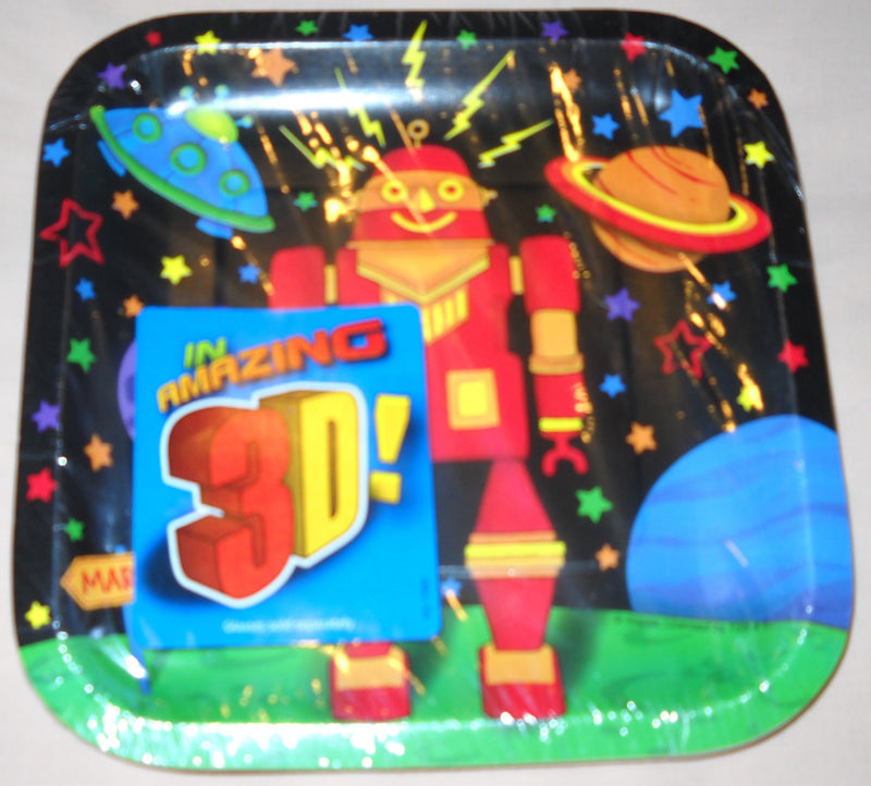 Party ¡®Bots 7" Dessert Plates 8 Pack