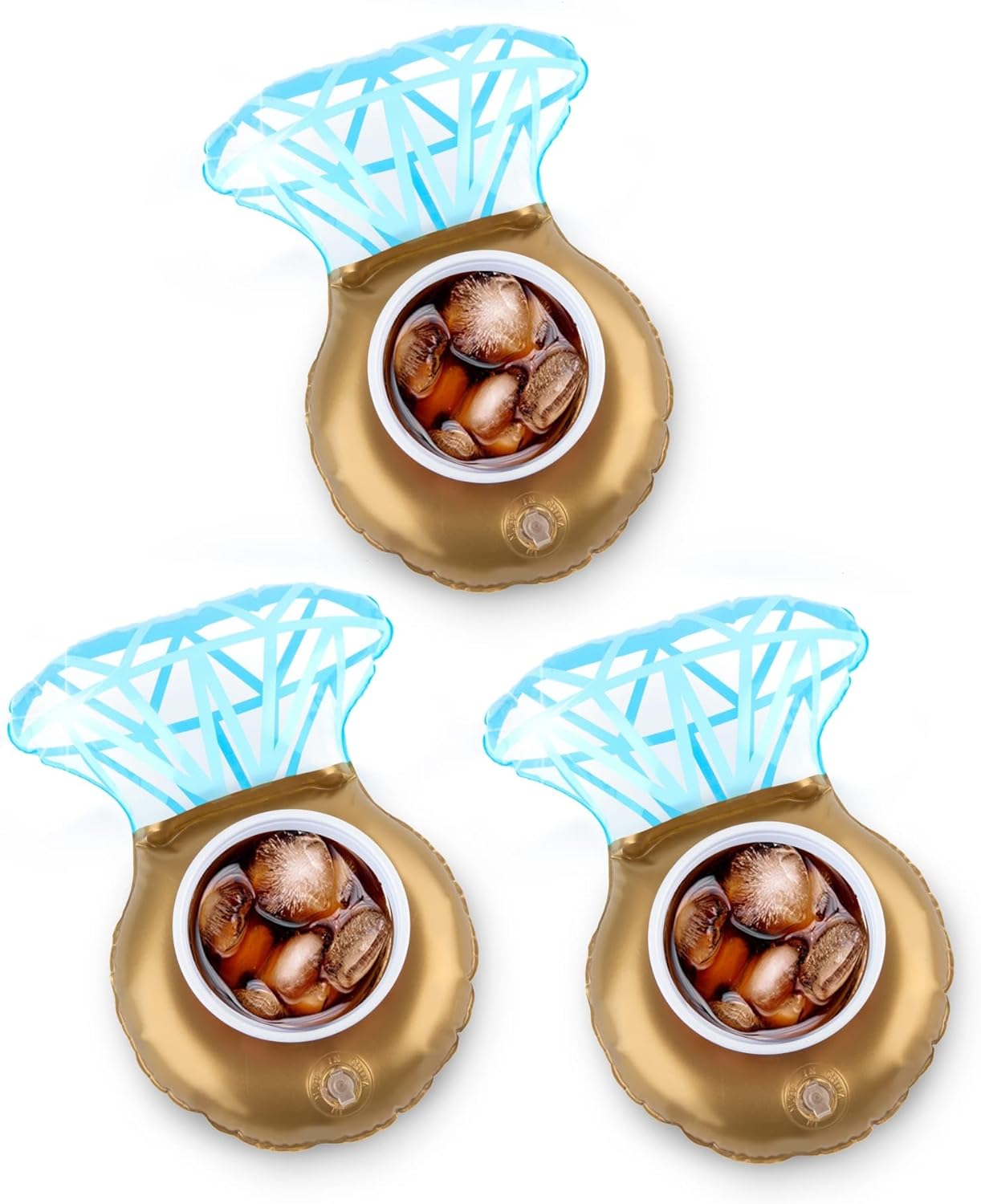 BigMouth Inc. BMDF-BR Bling Ring Beverage Boats - 3-Pack