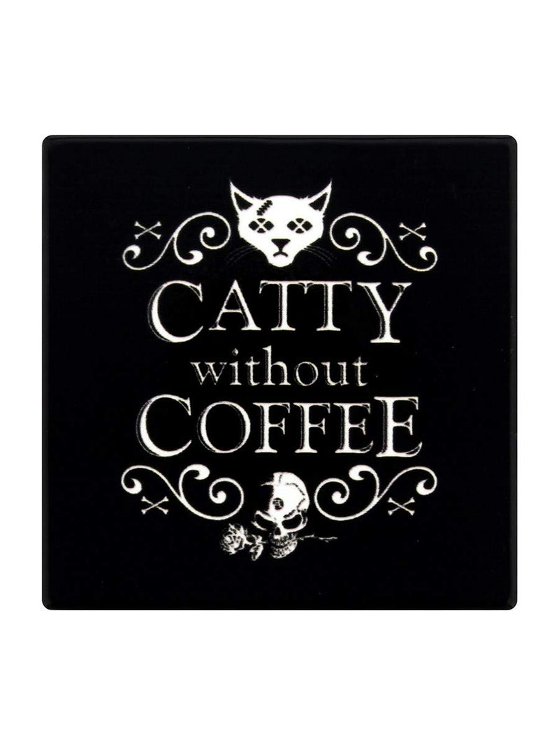 Alchemy Gothic Catty Without Coffee Individual Coaster
