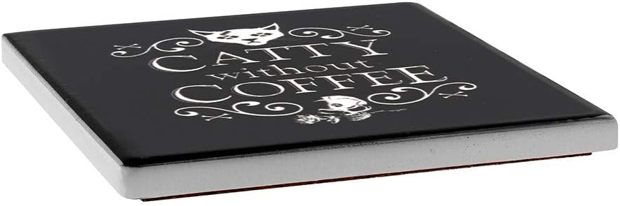 Alchemy Gothic Catty Without Coffee Individual Coaster