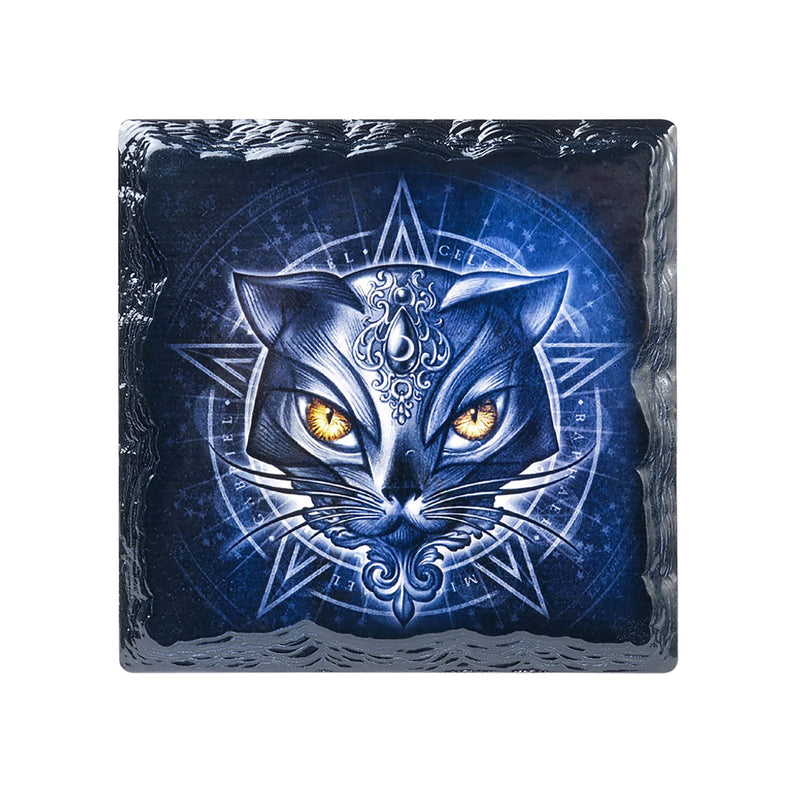 Alchemy Gothic Sacred Cat Ceramic Coaster