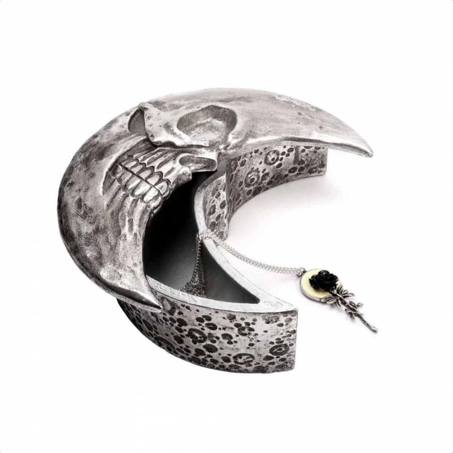 The Vault Skull Moon Decorative Trinket Box - Silver