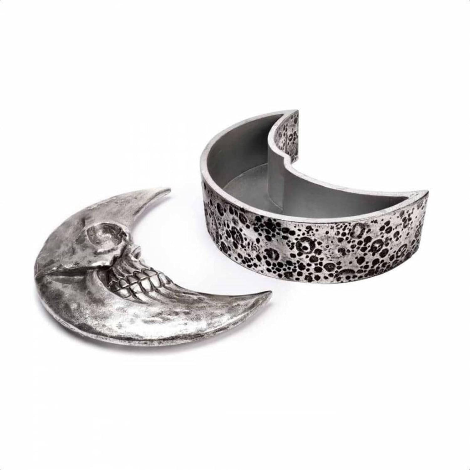 The Vault Skull Moon Decorative Trinket Box - Silver