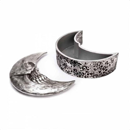 The Vault Skull Moon Decorative Trinket Box - Silver