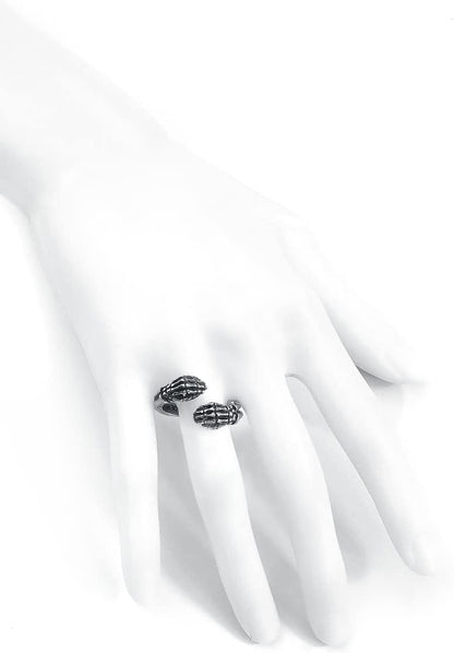 Alchemy Gothic Last Embrace Women's Silver Gothic Rockwear Ring L-N