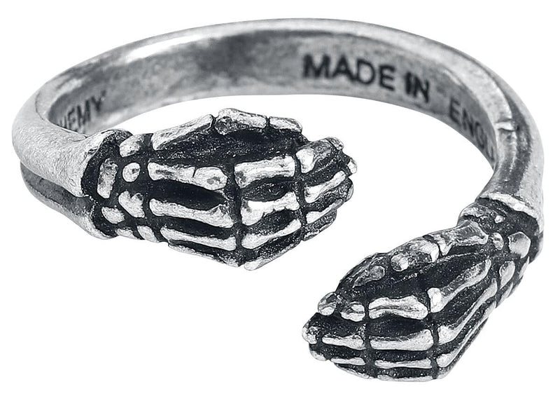 Alchemy Gothic Last Embrace Women's Silver Gothic Rockwear Ring L-N