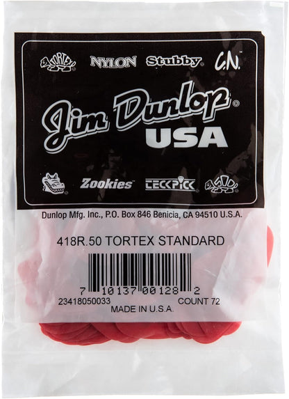 Dunlop: 418R.50 Tortex Standard Red .50Mm