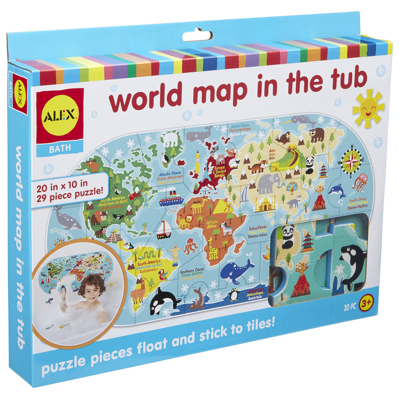 Alex Jura Toys 200020 Toys Bath World Map in The Tub