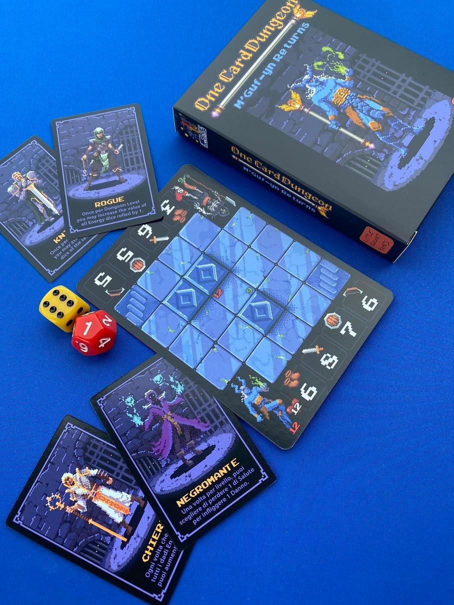 Little Rocket Games One Card Dungeon Expansion M'GUF-YN Returns Board Game in Italian and English