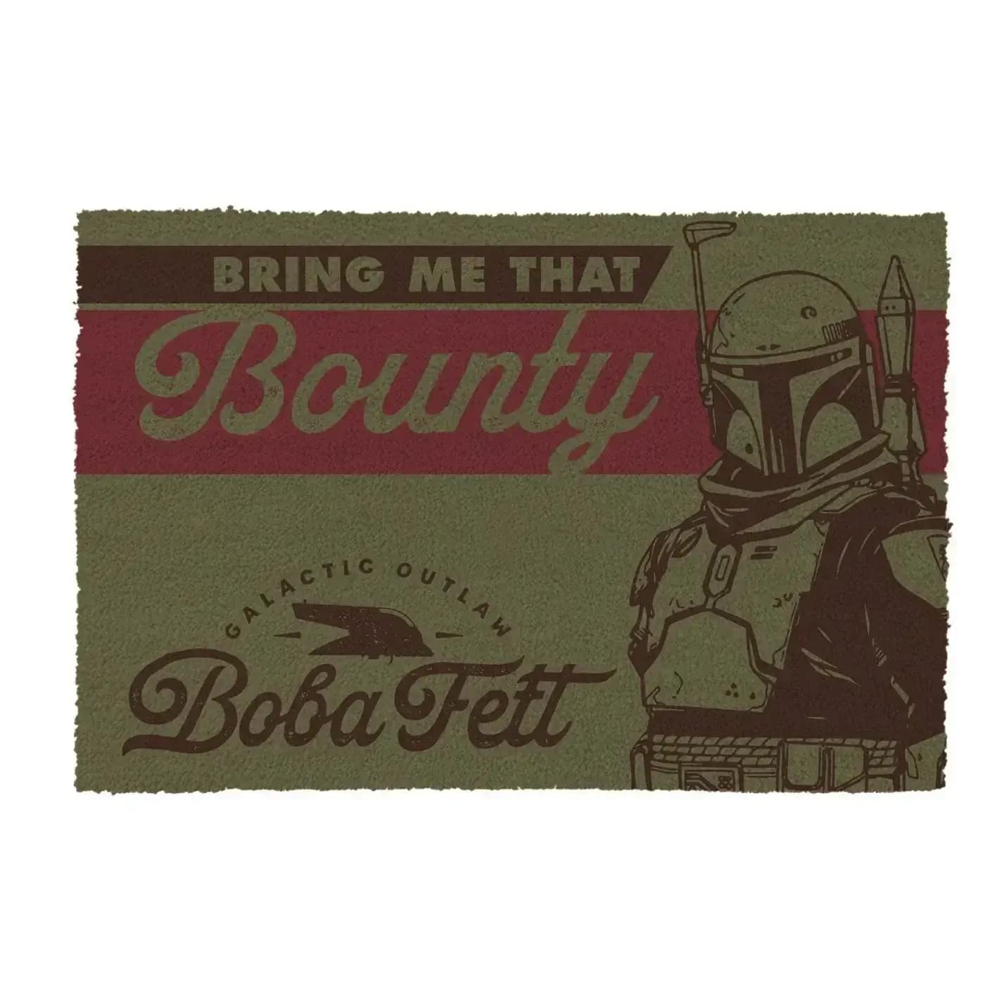 Star Wars Fußmatte (Bring Me That Bounty-Design), Kokosfaser, Außen- und Innenfußmatte, 40 cm x 60 cm, Geschenke für Männer und Frauen, offizielles Lizenzprodukt